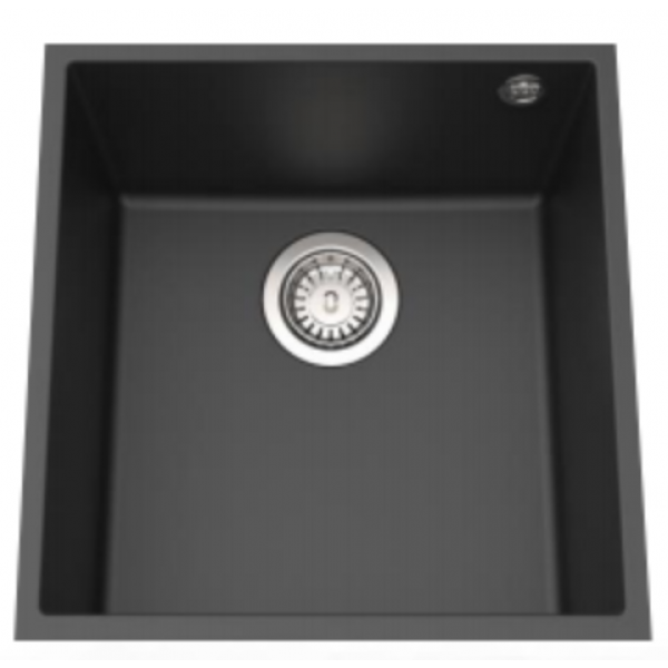 Elleci QUADRA102U 花崗岩廚房台下石盆 (黑色)